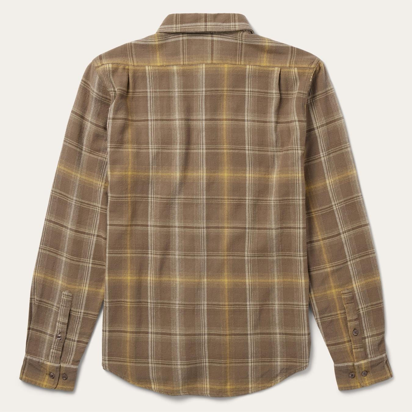 Men Modern Cut | Stetson Brown Flannel Button-Front Shirt Brown