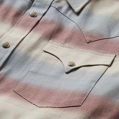 Men Modern Cut | Stetson Ombre Stripe Twill Shirt Wine