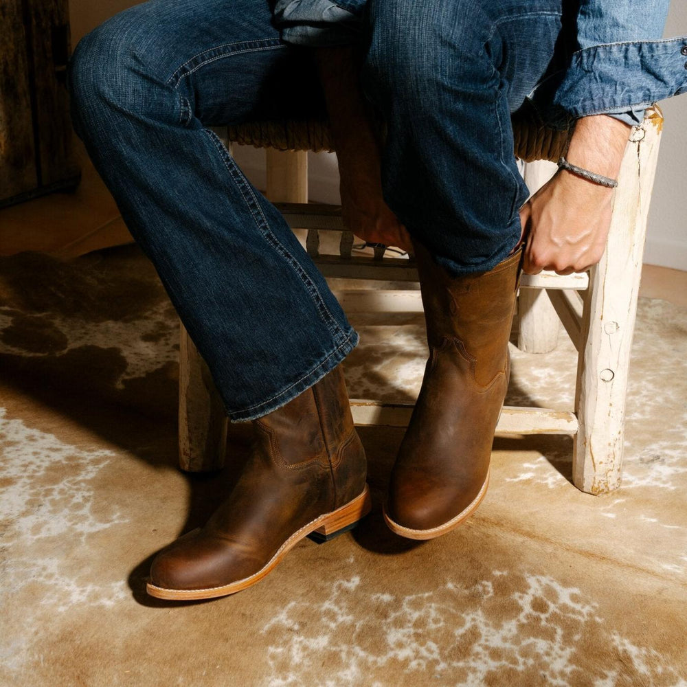 Men Ropers | Stetson Puncher Boots Oily Brown