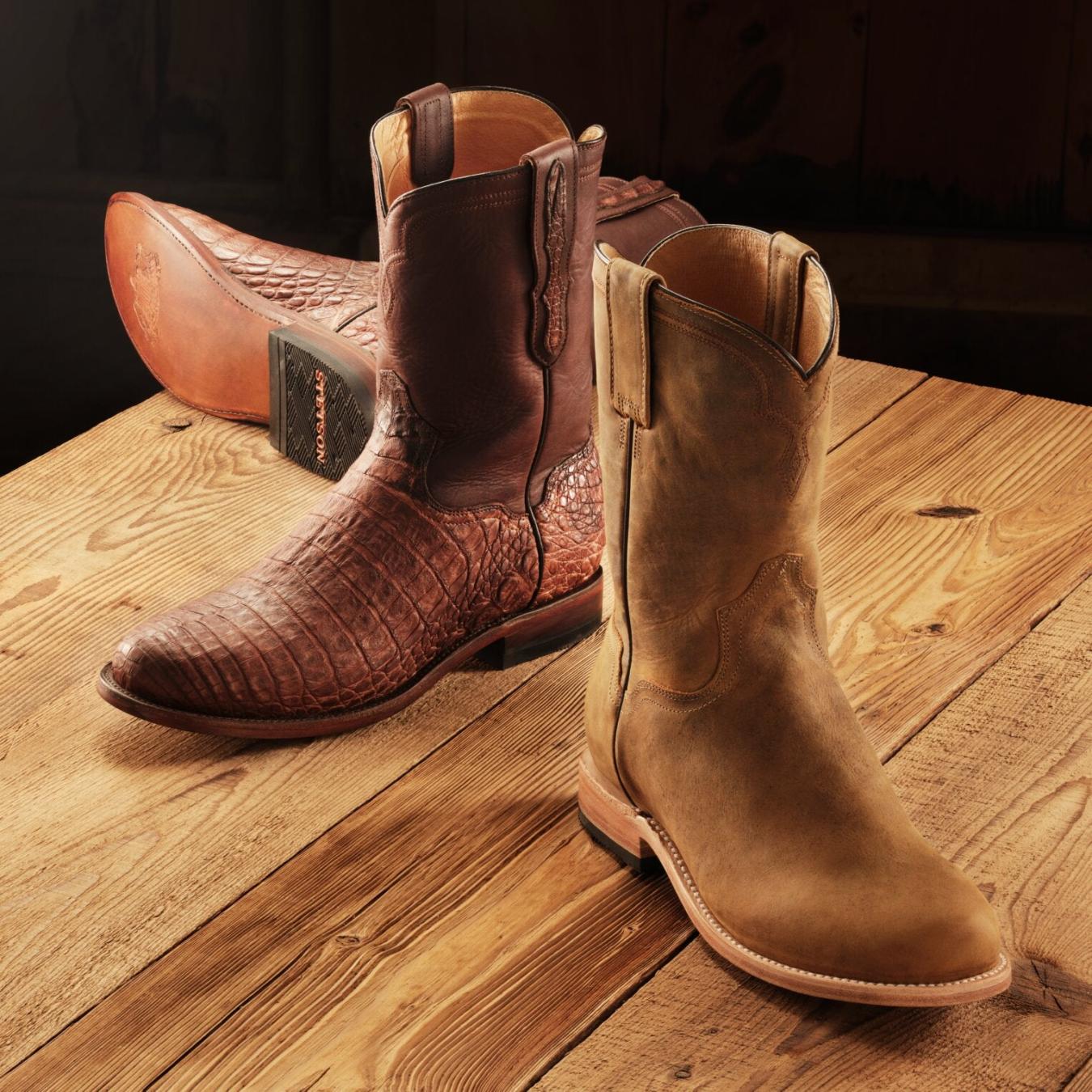 Men Ropers | Stetson Puncher Boots Oily Brown