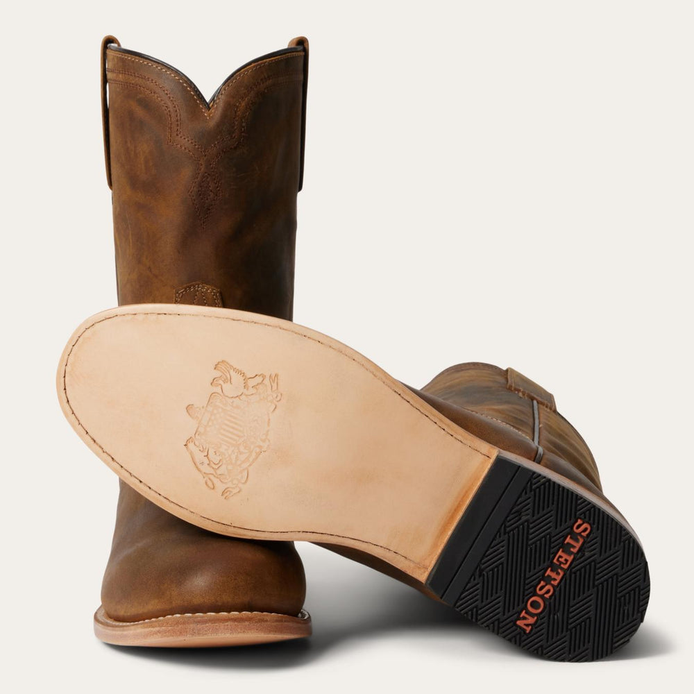 Men Ropers | Stetson Puncher Boots Oily Brown