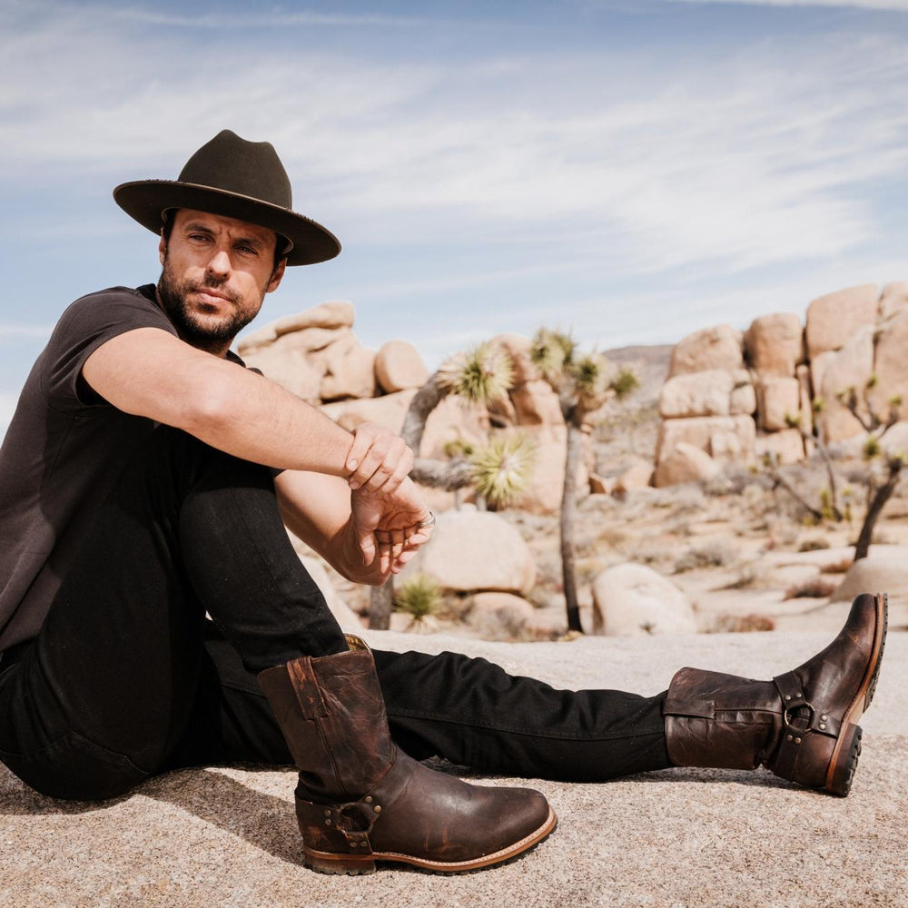 Men Ropers | Stetson Puncher Harness Boot Brown