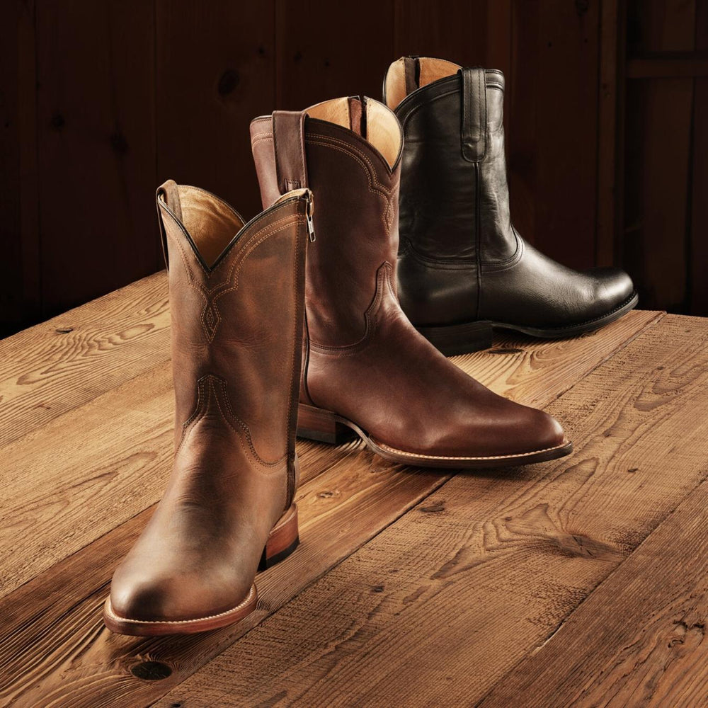 Men Ropers | Stetson Rancher Zip Roper Burnished Black