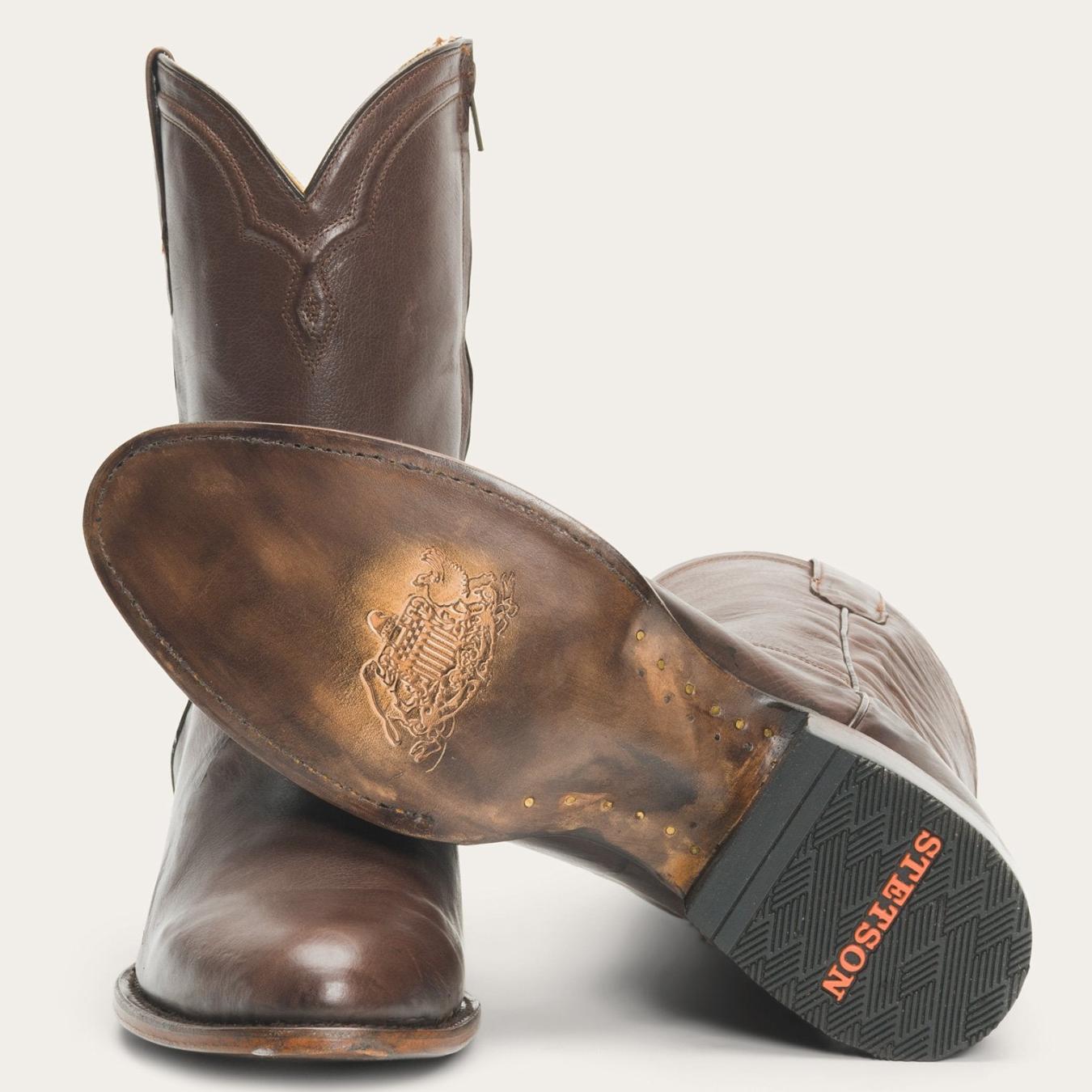 Men Ropers | Stetson Rancher Zip Roper Burnished Brown