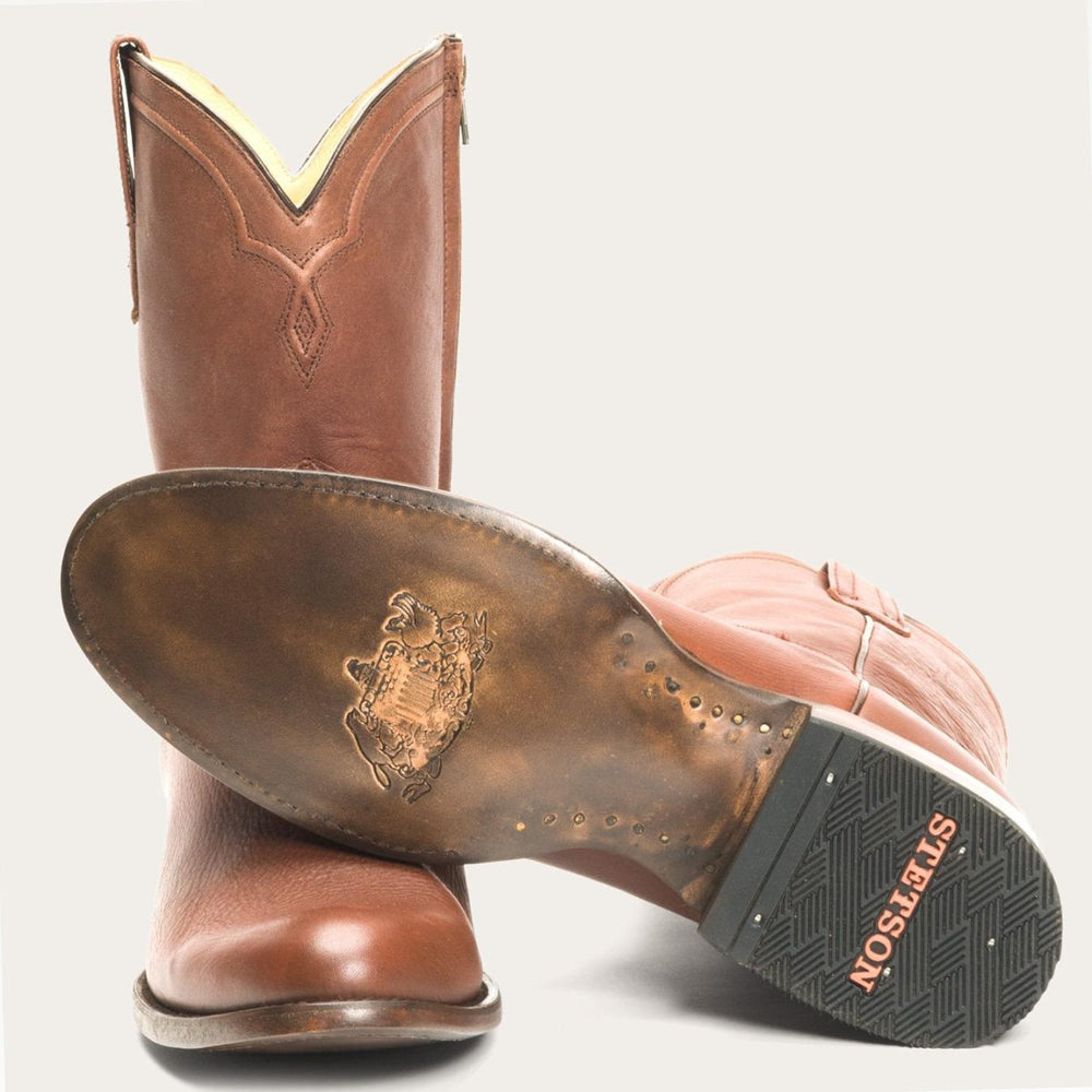 Men Ropers | Stetson Rancher Zip Roper Burnished Cognac