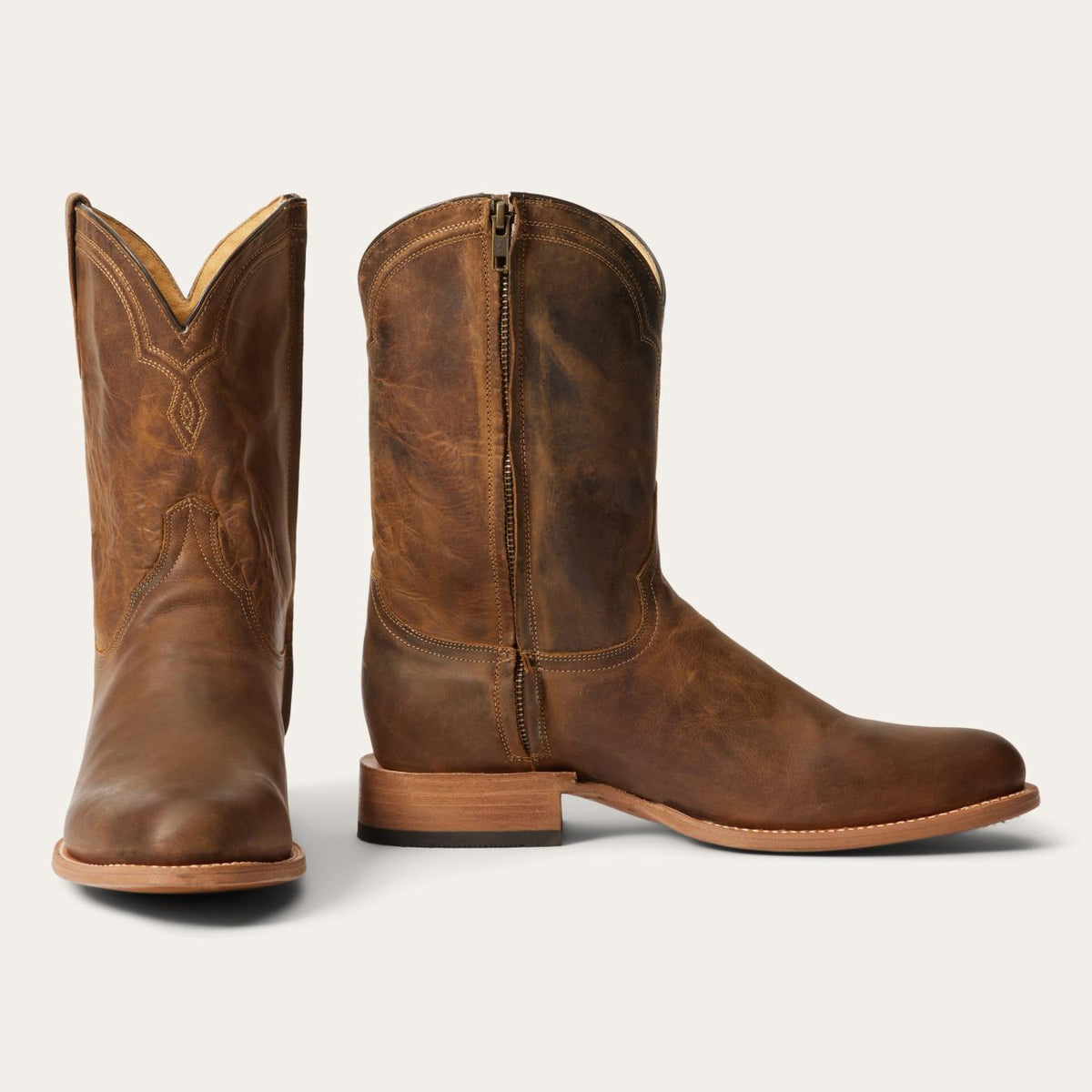 Men Ropers | Stetson Rancher Zip Roper Oiled Brown