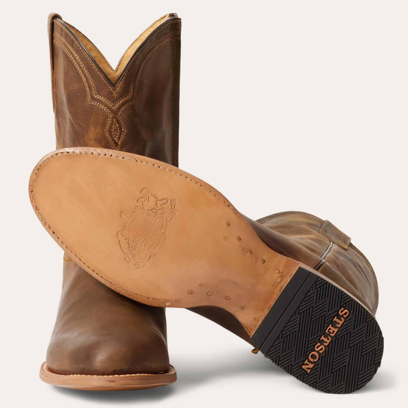 Men Ropers | Stetson Rancher Zip Roper Oiled Brown