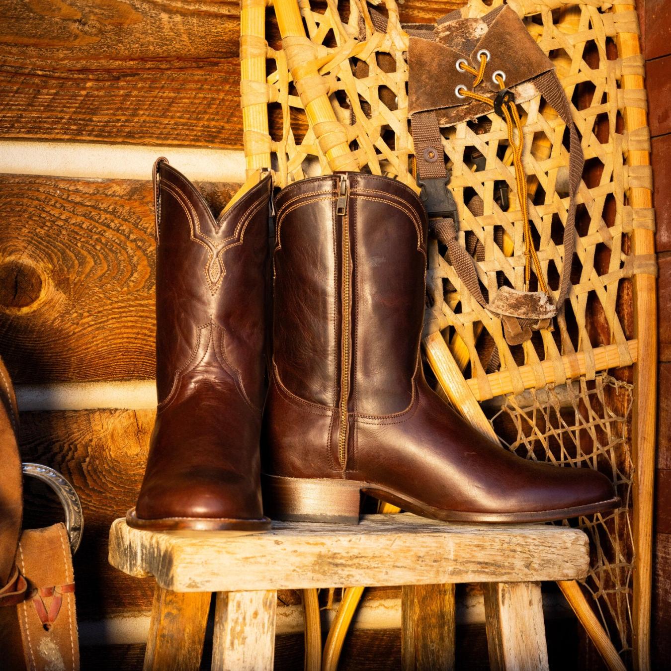 Men Ropers | Stetson Rancher Zip Roper Oiled Oxblood