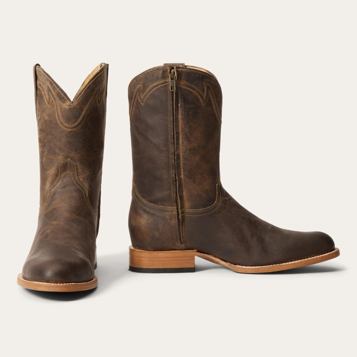 Men Ropers | Stetson Rancher Zip Roper Oiled Walnut