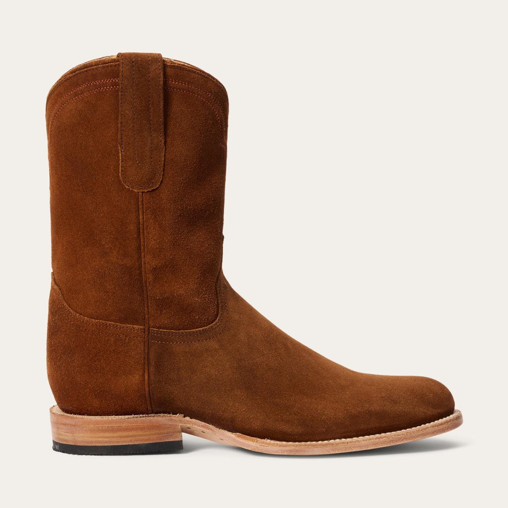 Men Ropers | Stetson Rancher Zip Roper Suede Brown