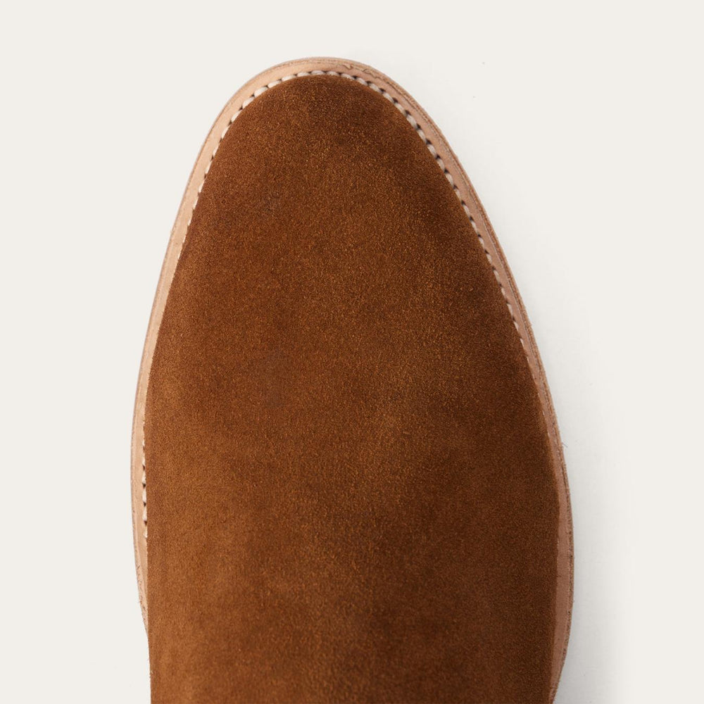 Men Ropers | Stetson Rancher Zip Roper Suede Brown