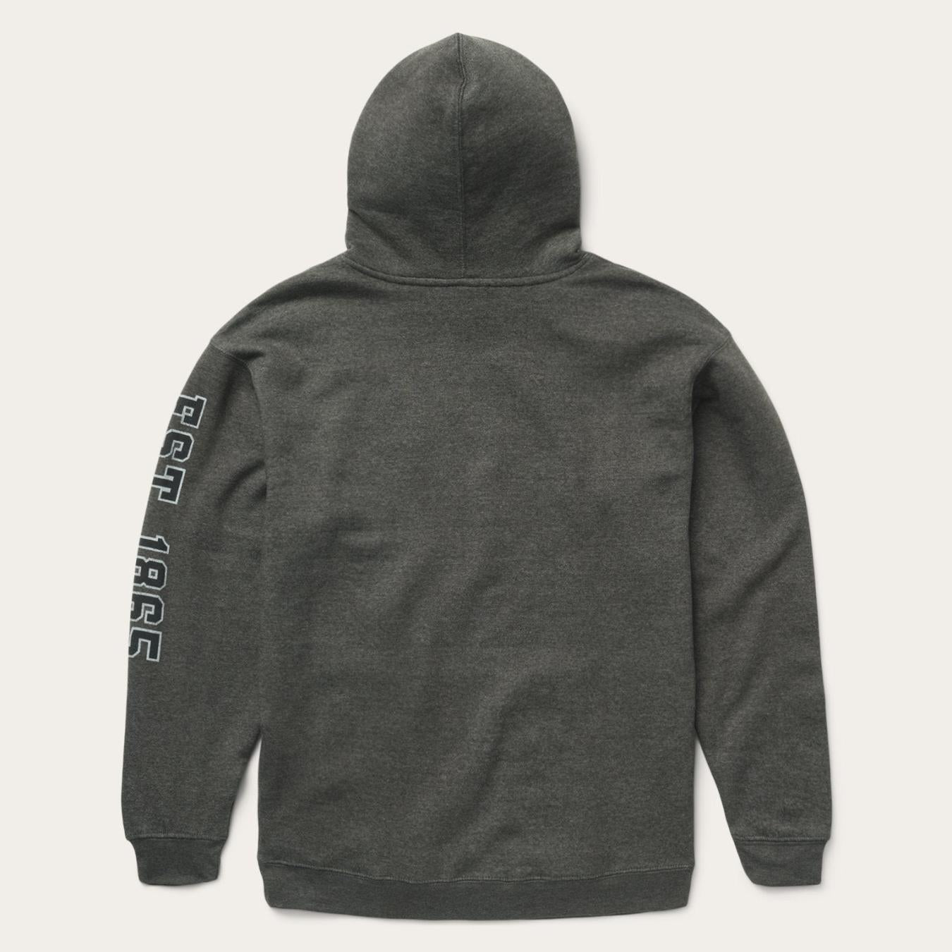 Men Sweaters &amp; Hoodies | Stetson Charcoal Heather Fleece Hooded Sweatshirt Grey