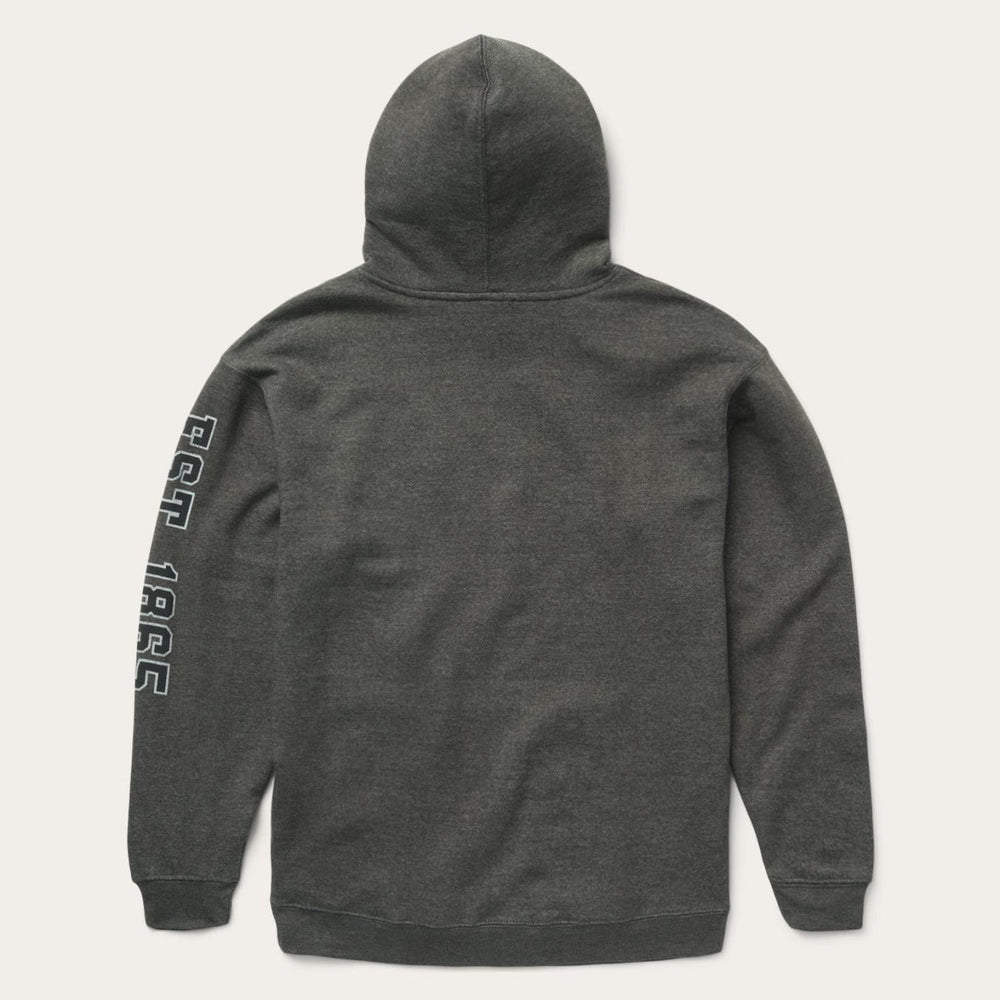 Men Sweaters &amp; Hoodies | Stetson Charcoal Heather Fleece Hooded Sweatshirt Grey