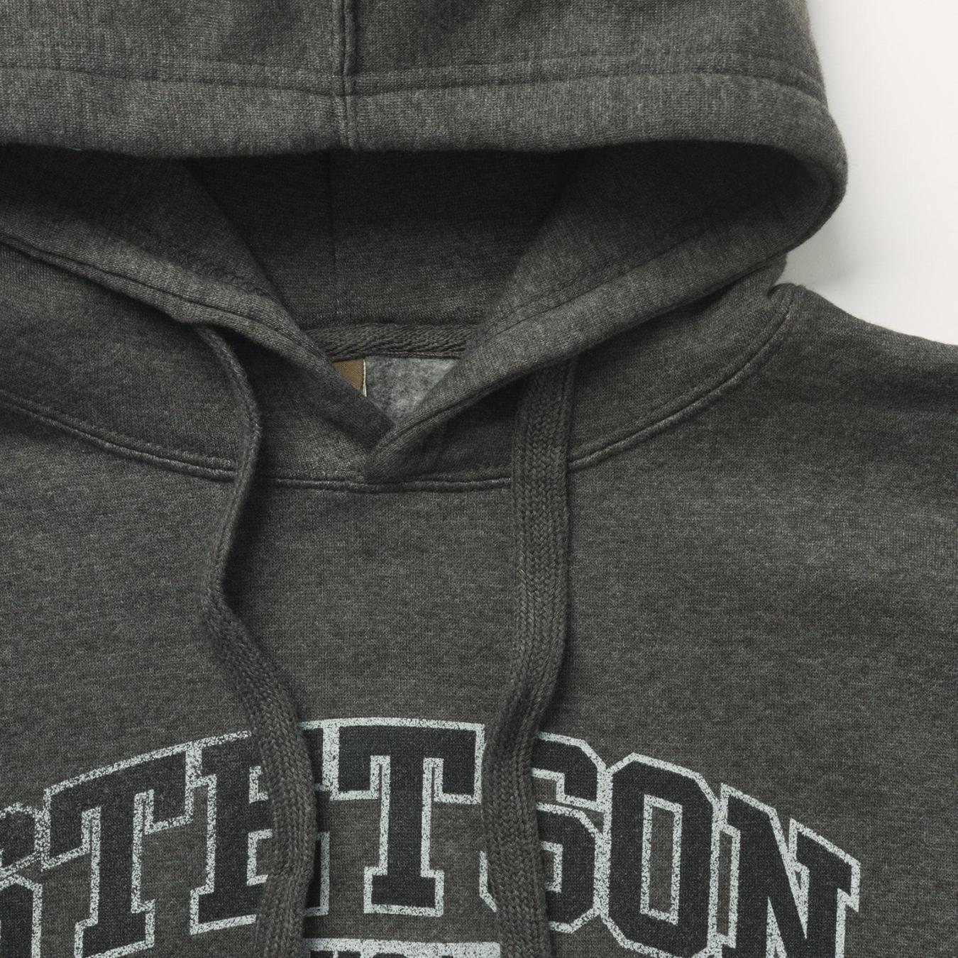 Men Sweaters &amp; Hoodies | Stetson Charcoal Heather Fleece Hooded Sweatshirt Grey