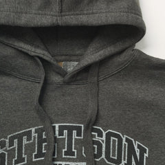 Men Sweaters &amp; Hoodies | Stetson Charcoal Heather Fleece Hooded Sweatshirt Grey