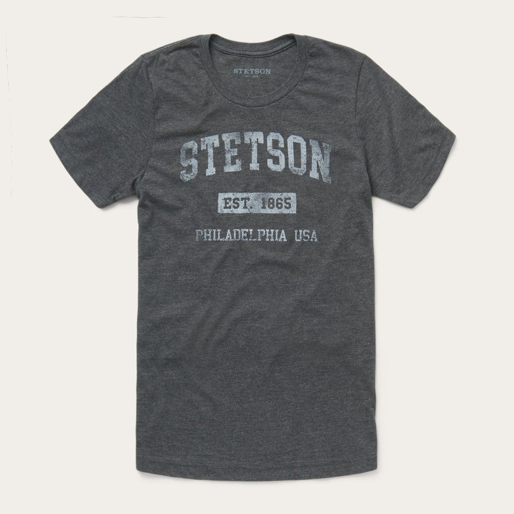 Men Tees | Stetson 1865 Graphic Tee Grey