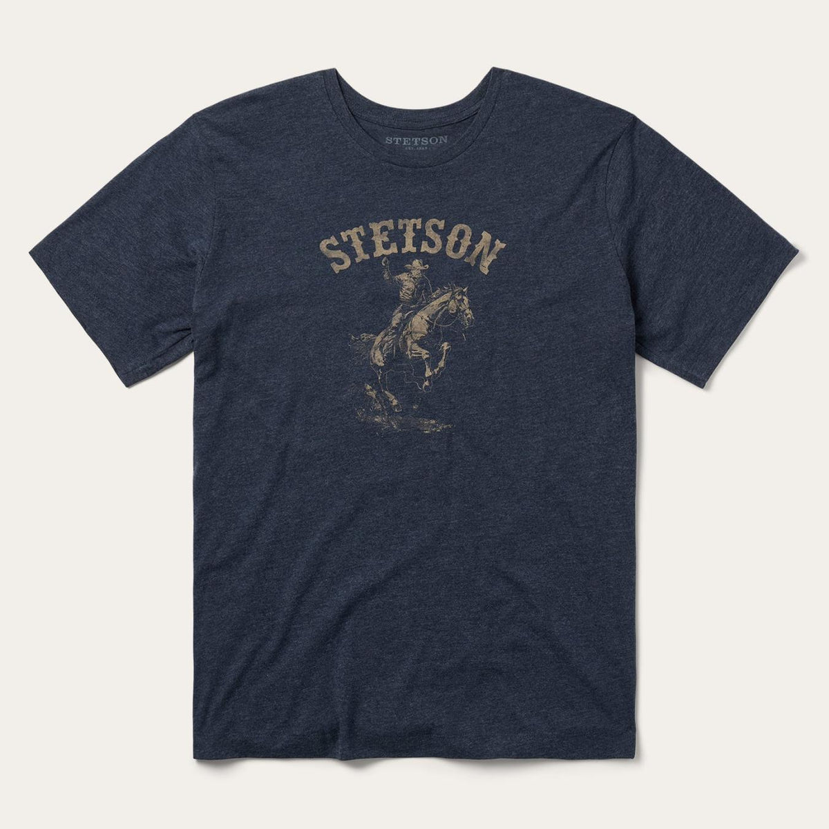 Men Tees | Stetson Bronco Rider Graphic Tee Blue