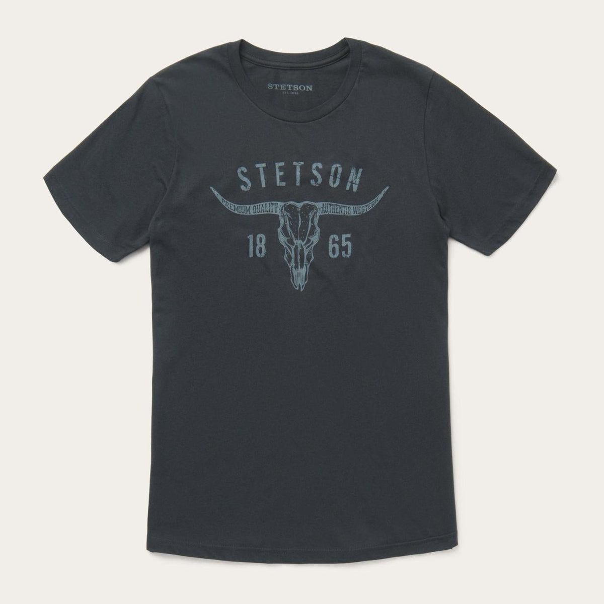 Men Tees | Stetson Longhorn Graphic Tee Black