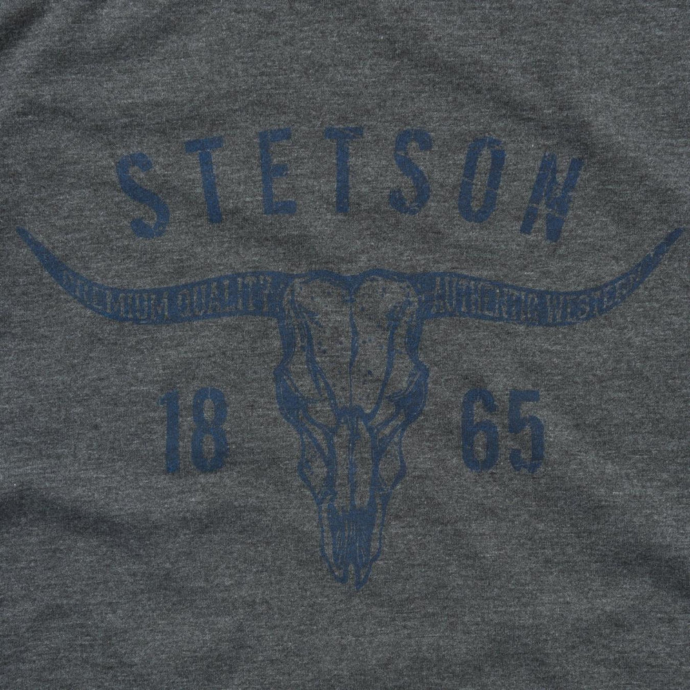 Men Tees | Stetson Longhorn Graphic Tee Grey
