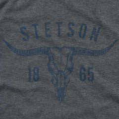 Men Tees | Stetson Longhorn Graphic Tee Grey