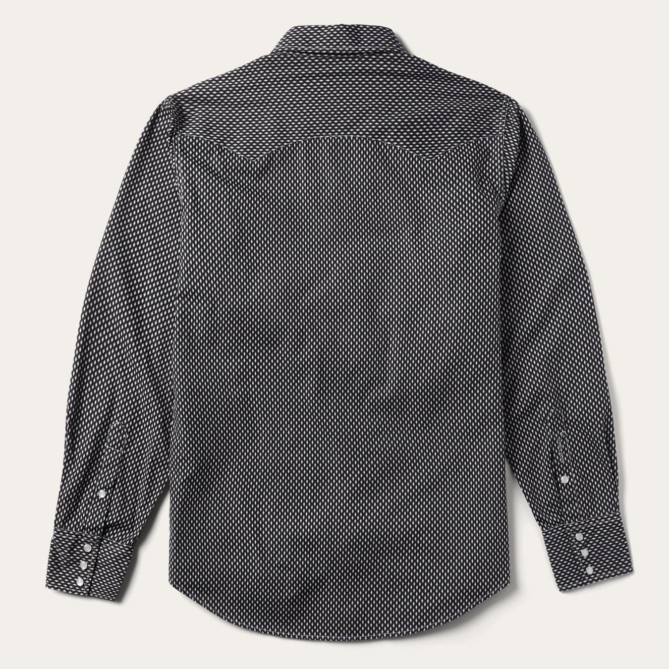 Men Western Shirts | Stetson Black Diamond Shirt Black