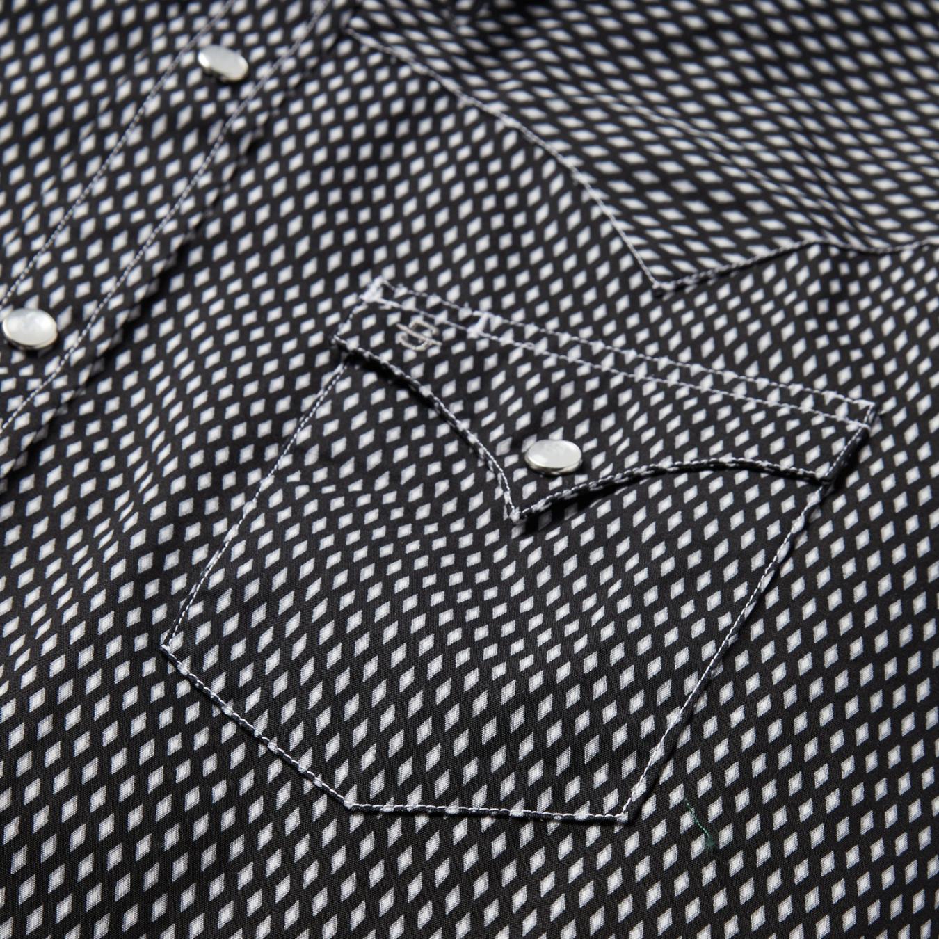 Men Western Shirts | Stetson Black Diamond Shirt Black