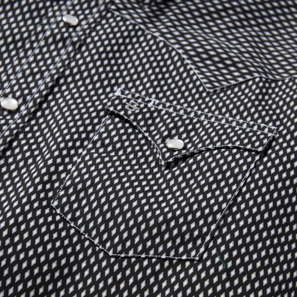 Men Western Shirts | Stetson Black Diamond Shirt Black