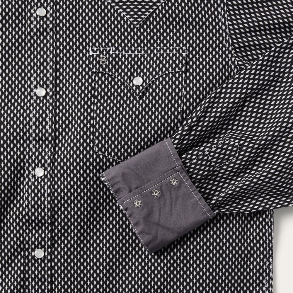 Men Western Shirts | Stetson Black Diamond Shirt Black