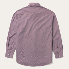 Men Western Shirts | Stetson Blue Four Point Geo Print Western Shirt Blue