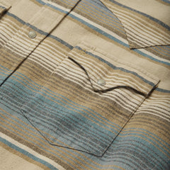 Men Western Shirts | Stetson Blue Stripe Flannel Western Shirt Blue