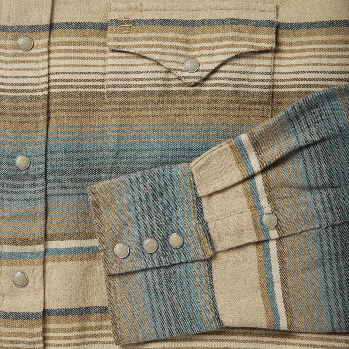 Men Western Shirts | Stetson Blue Stripe Flannel Western Shirt Blue