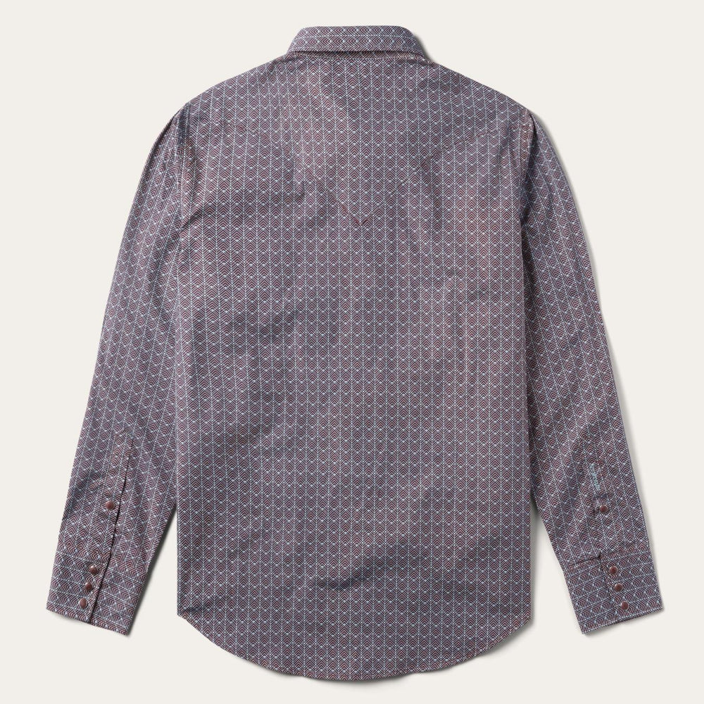 Men Western Shirts | Stetson Chevron Grid Shirt Brown