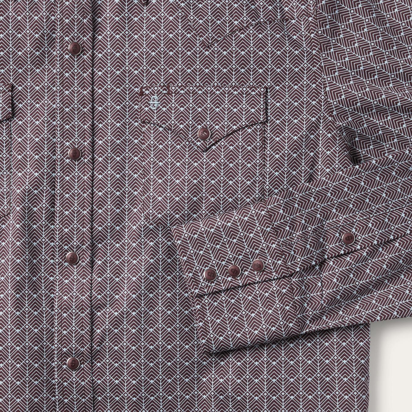 Men Western Shirts | Stetson Chevron Grid Shirt Brown