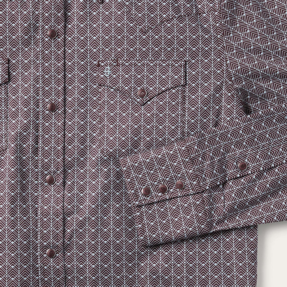 Men Western Shirts | Stetson Chevron Grid Shirt Brown