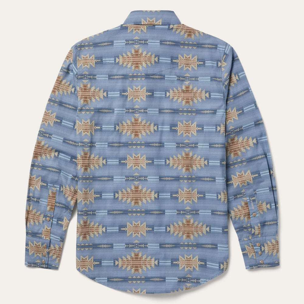 Men Western Shirts | Stetson Desert Horizon Shirt Blue