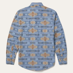 Men Western Shirts | Stetson Desert Horizon Shirt Blue