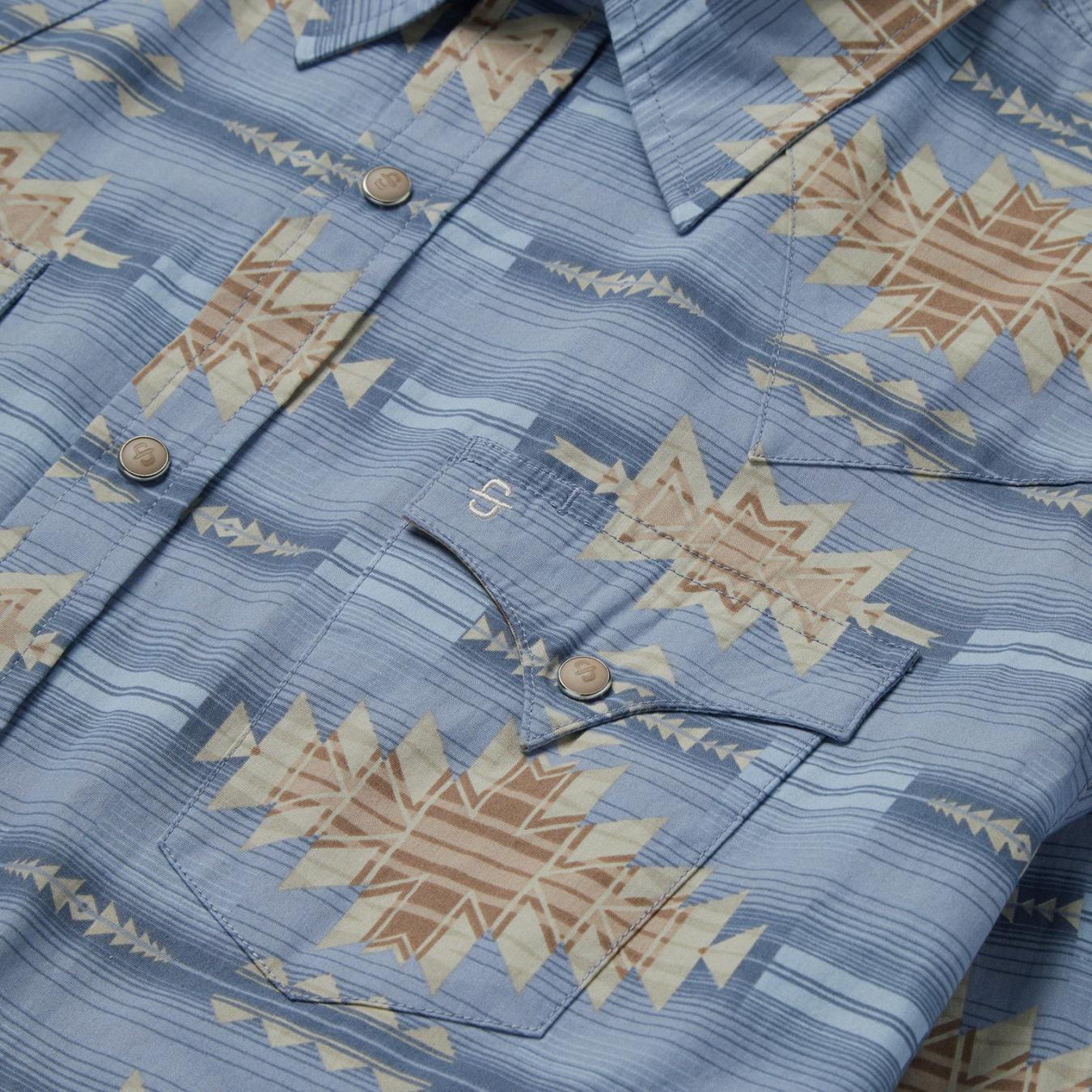 Men Western Shirts | Stetson Desert Horizon Shirt Blue