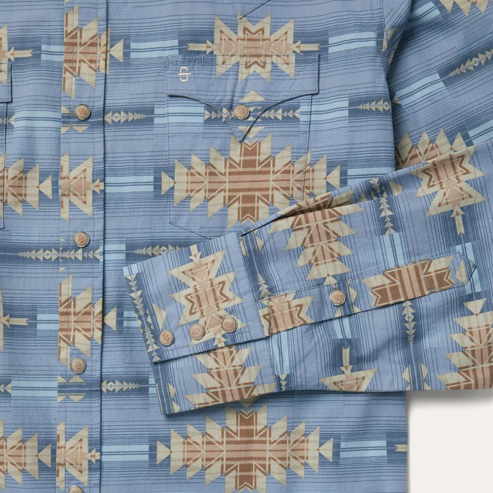 Men Western Shirts | Stetson Desert Horizon Shirt Blue