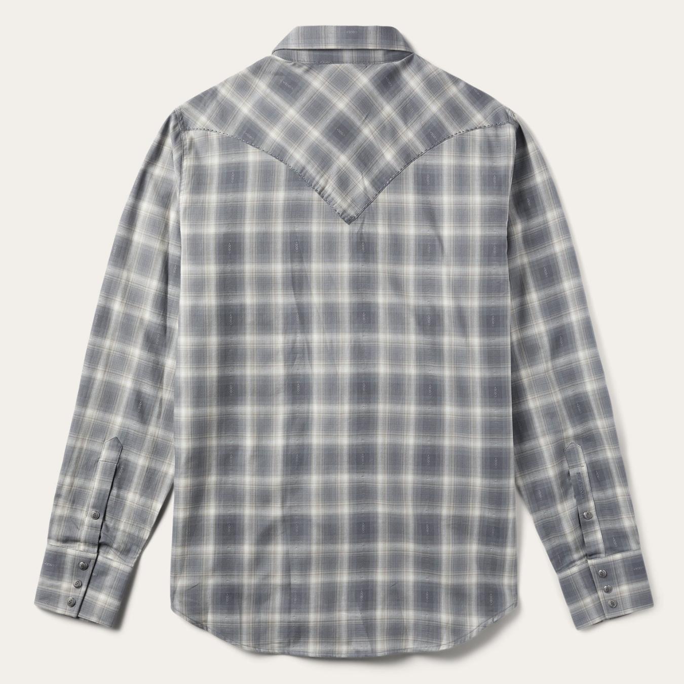 Men Western Shirts | Stetson Dobby Twill Plaid Shirt Brown