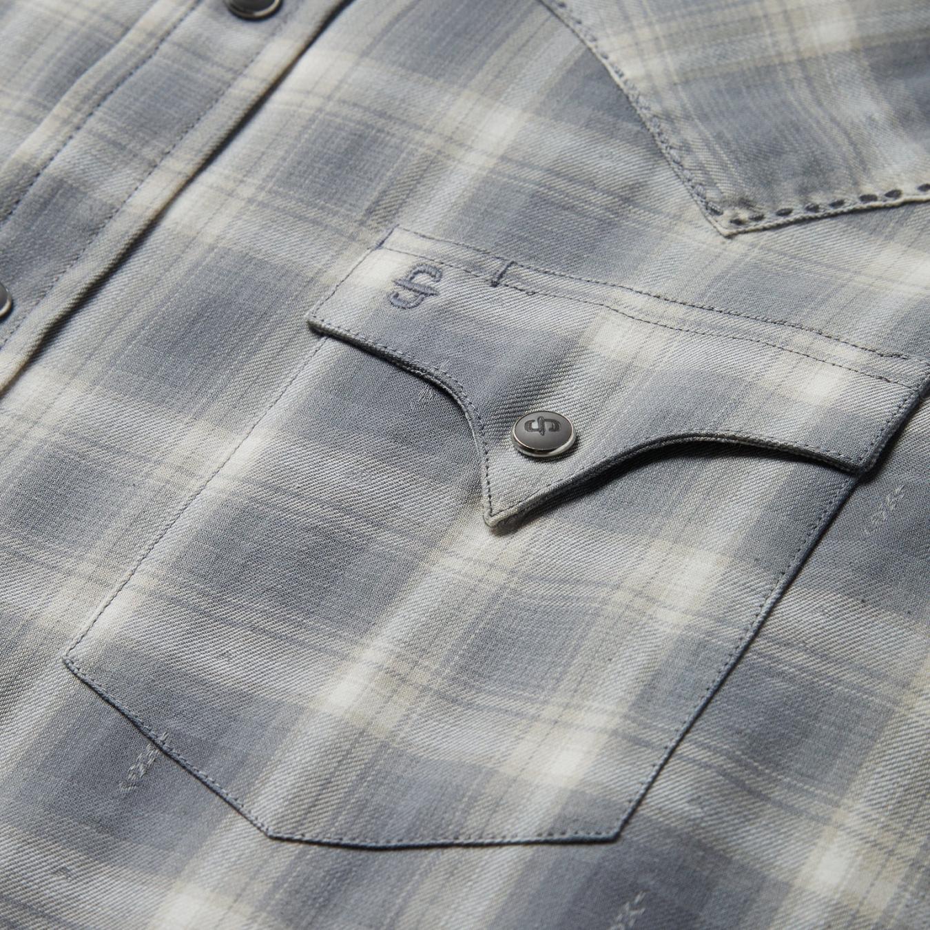 Men Western Shirts | Stetson Dobby Twill Plaid Shirt Brown