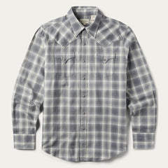 Men Western Shirts | Stetson Dobby Twill Plaid Shirt Brown