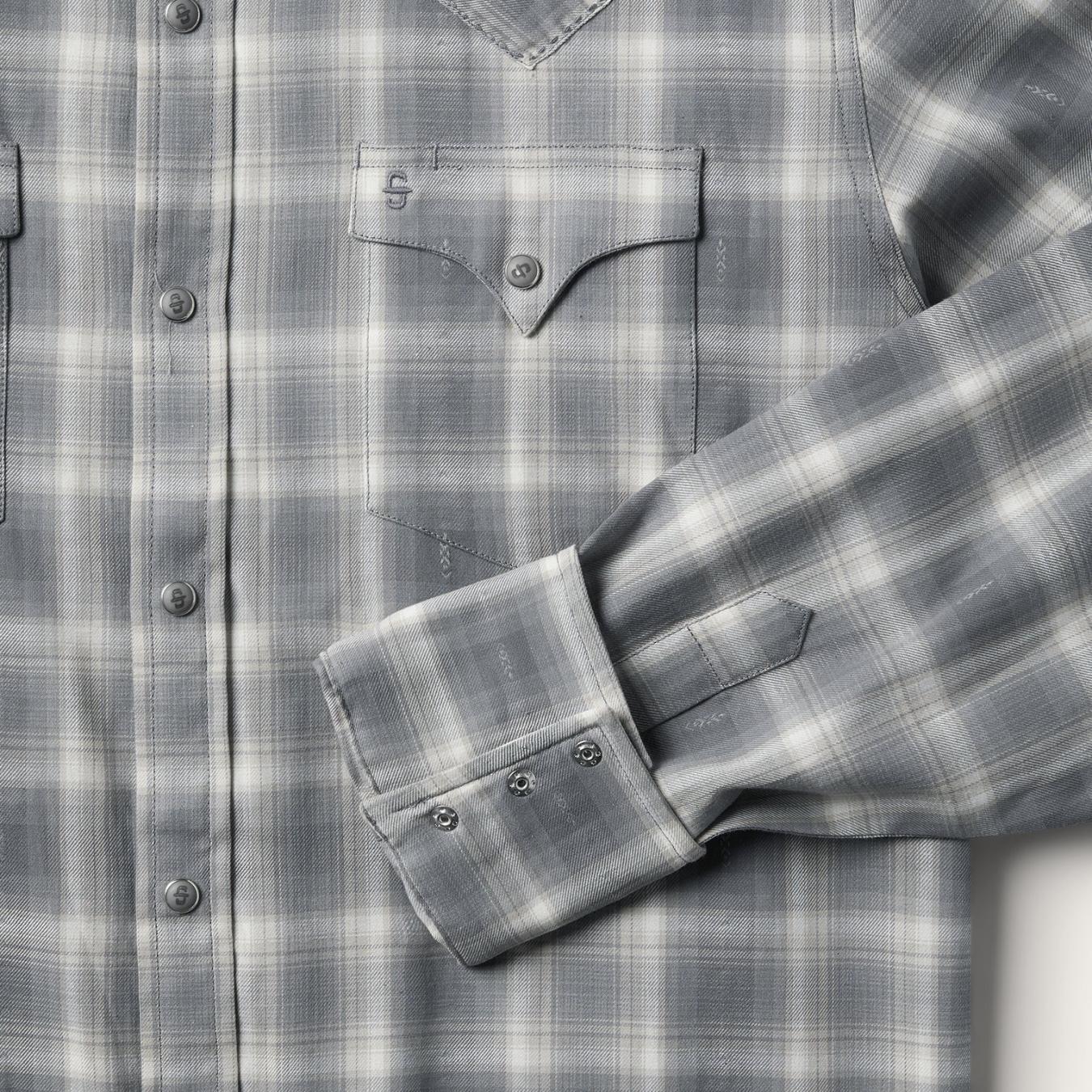 Men Western Shirts | Stetson Dobby Twill Plaid Shirt Brown