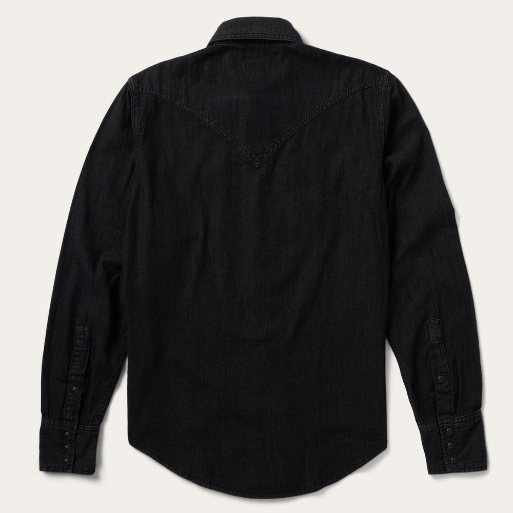 Men Western Shirts | Stetson Modern Denim Western Shirt Black