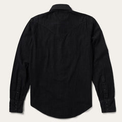 Men Western Shirts | Stetson Modern Denim Western Shirt Black