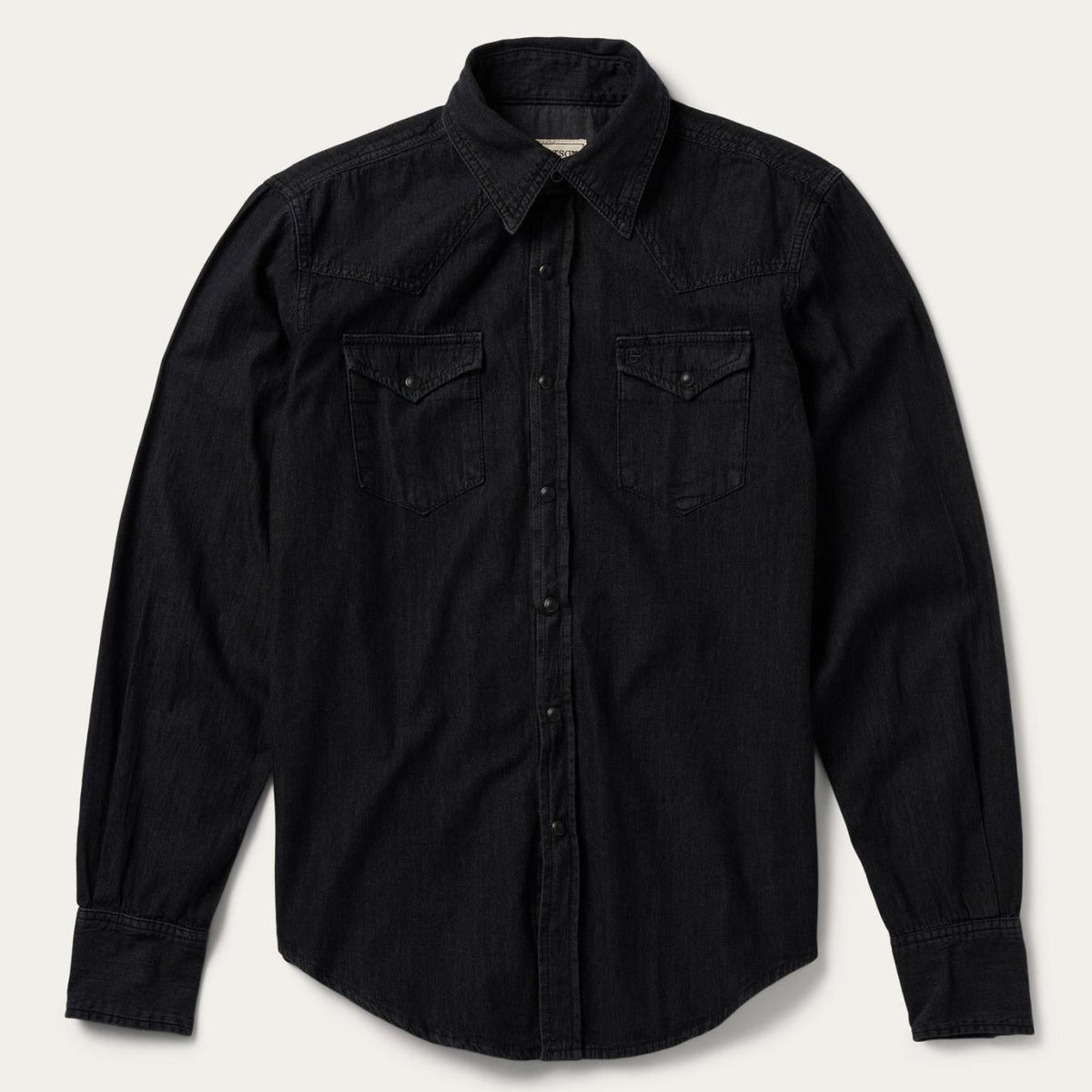 Men Western Shirts | Stetson Modern Denim Western Shirt Black