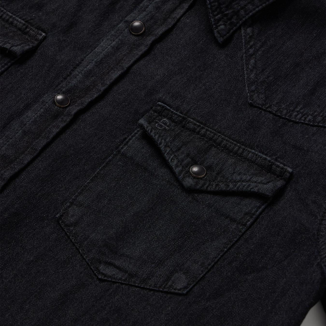 Men Western Shirts | Stetson Modern Denim Western Shirt Black