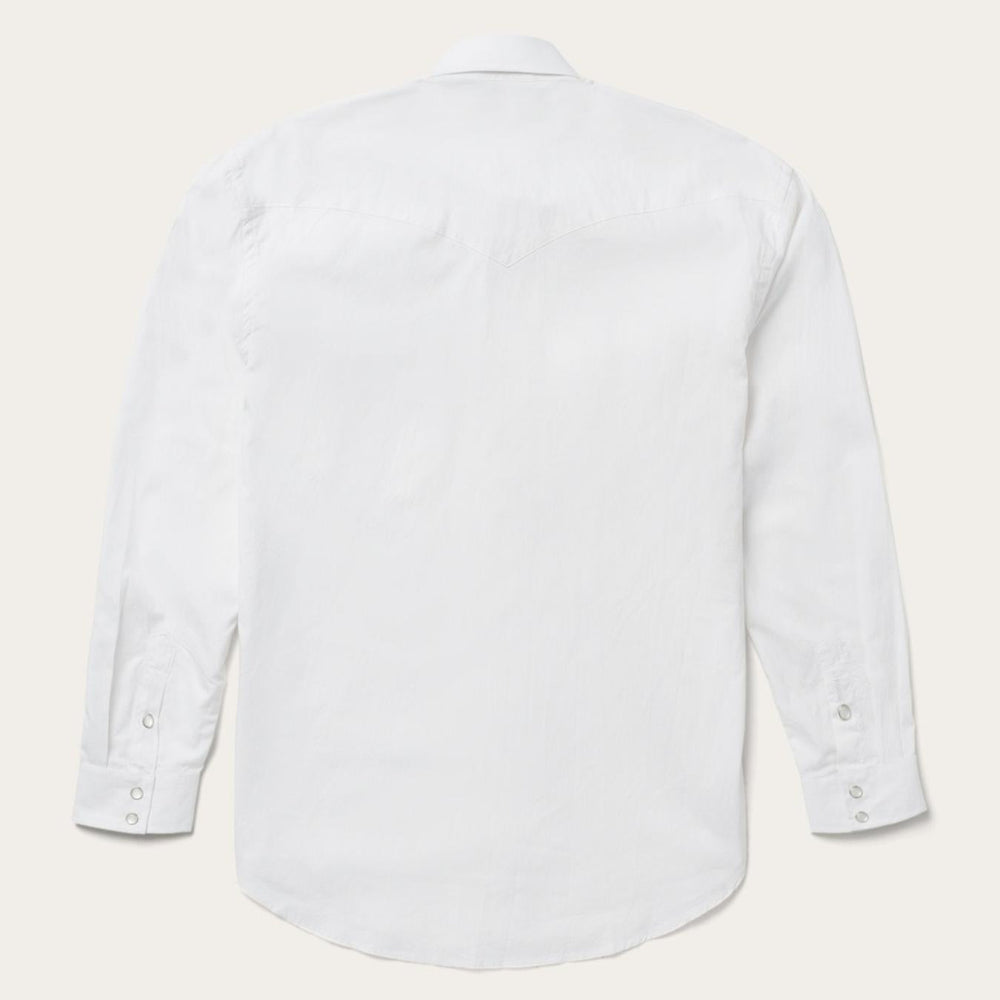 Men Western Shirts | Stetson Pin Point Oxford Shirt White