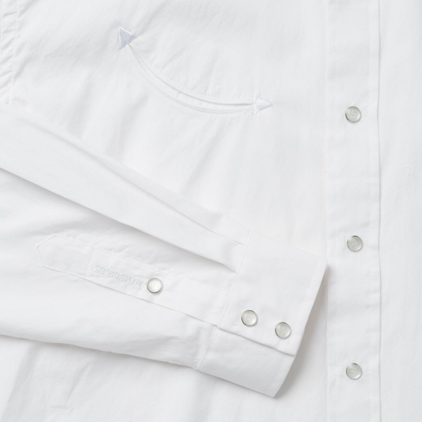 Men Western Shirts | Stetson Pin Point Oxford Shirt White