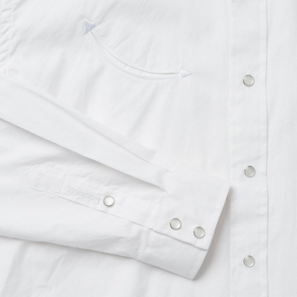 Men Western Shirts | Stetson Pin Point Oxford Shirt White