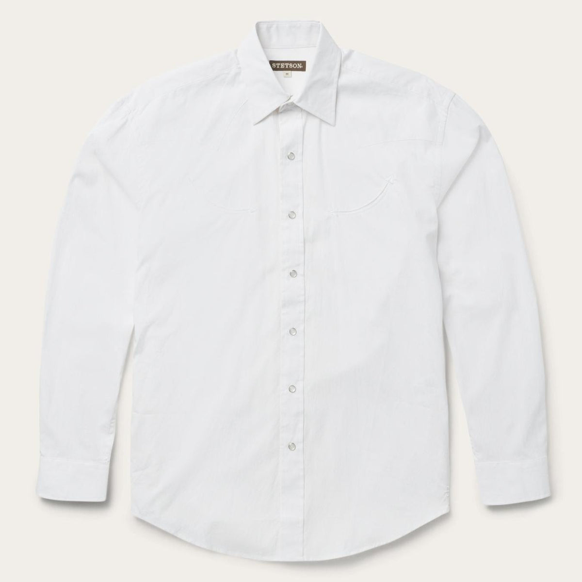 Men Western Shirts | Stetson Pin Point Oxford Shirt White